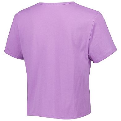 Women's ZooZatz Purple Georgia Bulldogs Core Fashion Cropped T-Shirt