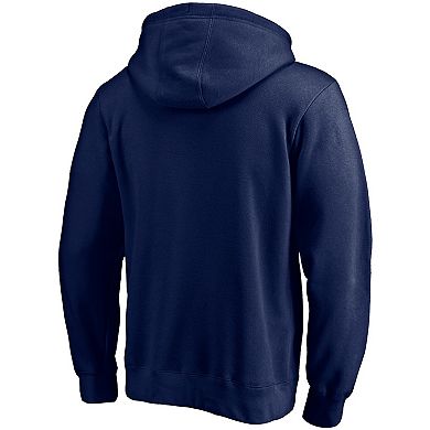 Men's Fanatics Navy New England Patriots Hometown Fitted Pullover Hoodie