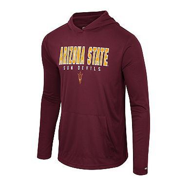 Men's Colosseum Maroon Arizona State Sun Devils Team Color Rival Hoodie Long Sleeve T-Shirt