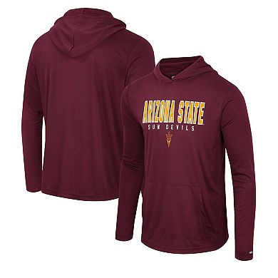 Men's Colosseum Maroon Arizona State Sun Devils Team Color Rival Hoodie Long Sleeve T-Shirt