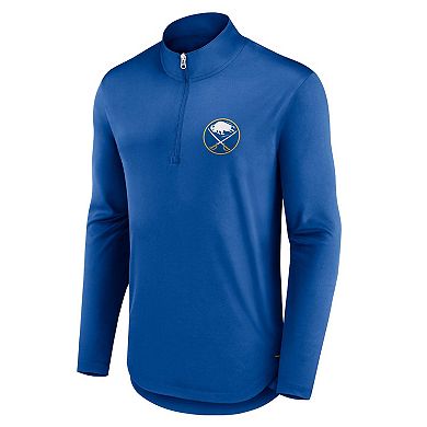 Men's Fanatics Branded Royal Buffalo Sabres Tough Minded Quarter-Zip Top