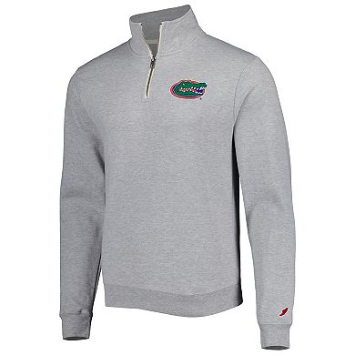 Men's Heather Gray Florida Gators Stack Essential Fleece Quarter-Zip Sweatshirt