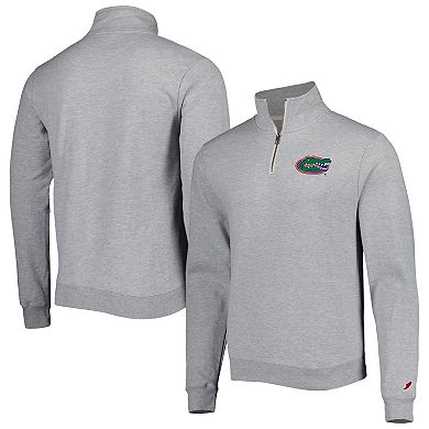 Men's Heather Gray Florida Gators Stack Essential Fleece Quarter-Zip Sweatshirt