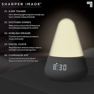 Sharper Image Soother Sleep Bedtime Light & Sound Machine