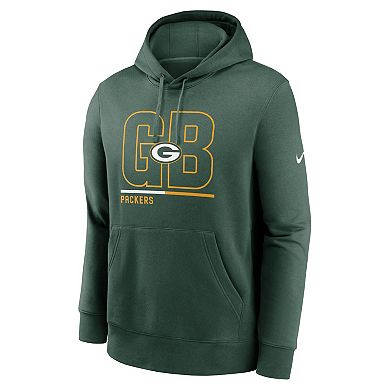 Men's Nike Green Green Bay Packers City Code Club Fleece Pullover Hoodie