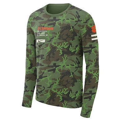 Men's Nike Camo Clemson Tigers Military Long Sleeve T-Shirt