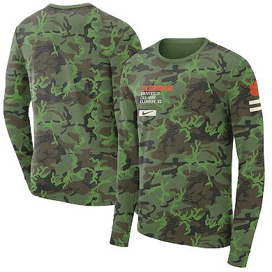 Men's Nike Camo Clemson Tigers Military Long Sleeve T-Shirt