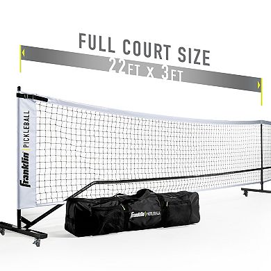 Franklin Sports Official Regulation Size 22-Foot Portable Outdoor Pickleball Net System with Wheels