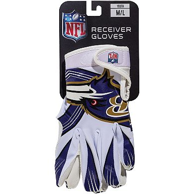 Franklin Sports NFL Ravens Youth Football Receiver Gloves