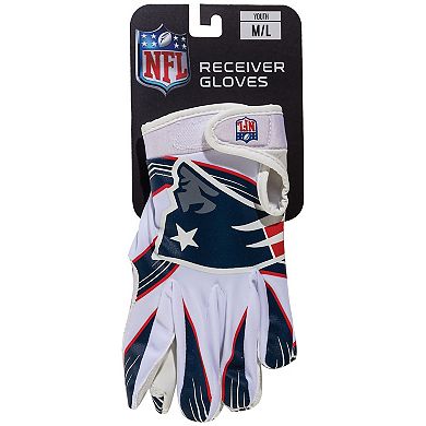 Franklin Sports NFL Patriots Youth Football Receiver Gloves