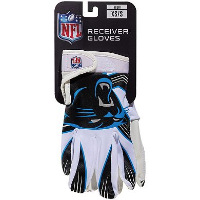 Franklin Sports Carolina Panthers Youth NFL Football Receiver Gloves