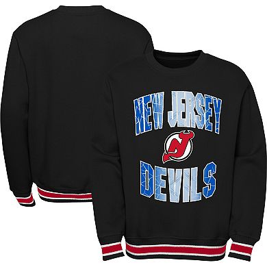 Youth Black New Jersey Devils Classic Blueliner Pullover Sweatshirt