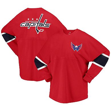 Women's Fanatics Branded Red Washington Capitals Jersey Long Sleeve T-Shirt