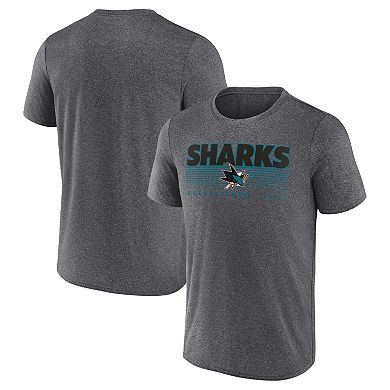 Men's Fanatics Branded Heathered Charcoal San Jose Sharks Prodigy Performance T-Shirt