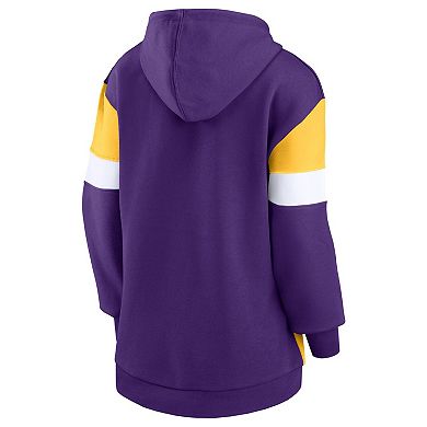 Women's Fanatics Branded Purple/Gold Minnesota Vikings Lock It Down Pullover Hoodie
