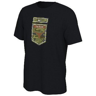 Men's Nike Black Texas Longhorns Veterans Camo T-Shirt