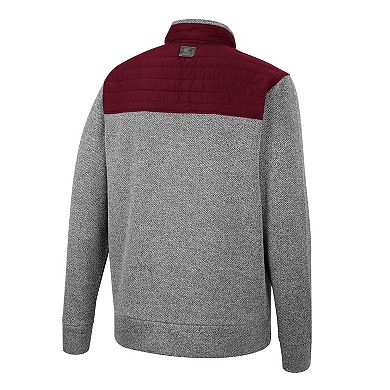 Men's Colosseum Gray/Maroon Minnesota Golden Gophers Putter Herringbone Full-Zip Jacket