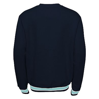 Youth Deep Sea Blue Seattle Kraken Classic Blueliner Pullover Sweatshirt