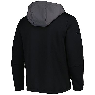 Men's Levelwear Black Atlanta Braves Ruckus Quarter-Zip Hoodie