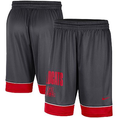 Men's Nike Charcoal/Red Arizona Wildcats Fast Break Shorts