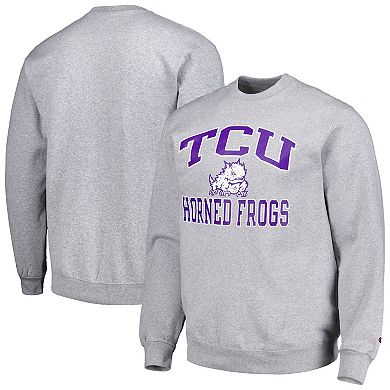 Men's Champion Heather Gray TCU Horned Frogs High Motor Pullover Sweatshirt