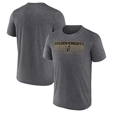 Men's Fanatics Branded Heathered Charcoal Vegas Golden Knights Prodigy Performance T-Shirt