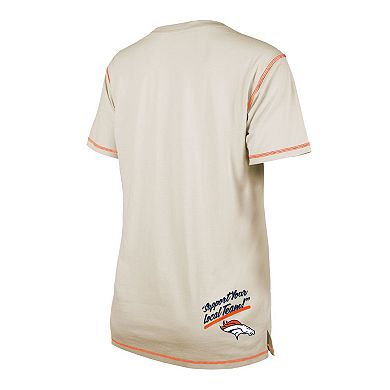 Women's New Era Cream Denver Broncos Split T-Shirt