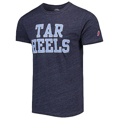 Men's League Collegiate Wear Heather Navy North Carolina Tar Heels Local Victory Falls Tri-Blend T-Shirt