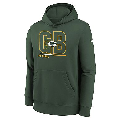 Youth Nike Green Green Bay Packers City Code Pullover Hoodie