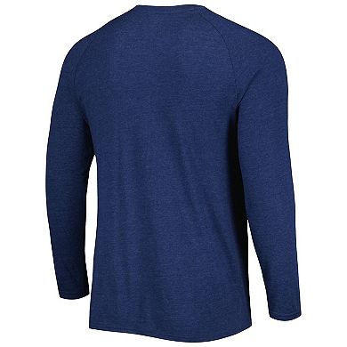 Men's Concepts Sport Navy Seattle Mariners Inertia Raglan Long Sleeve Henley T-Shirt