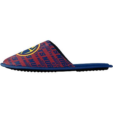 Youth FOCO Denver Nuggets Scuff Wordmark Slide Slippers