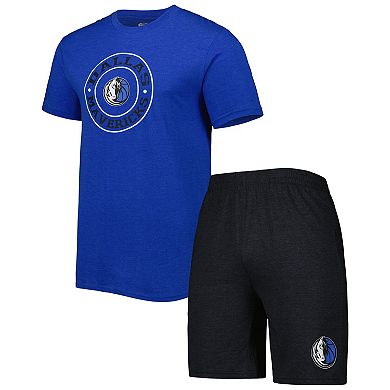 Men's Concepts Sport Blue/Black Dallas Mavericks T-Shirt & Shorts Sleep Set