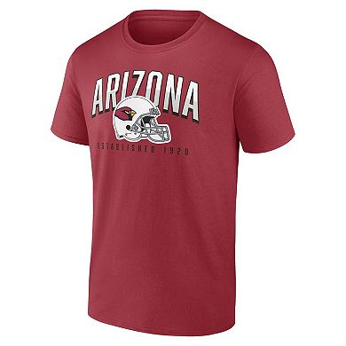 Men's Fanatics Branded Cardinal/White Arizona Cardinals Long and Short Sleeve Two-Pack T-Shirt