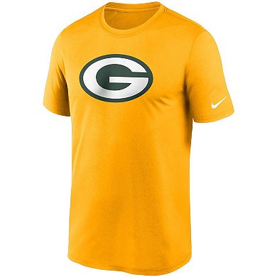 Men's Nike Gold Green Bay Packers Logo Essential Legend Performance T-Shirt