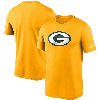 Men's Nike Gold Green Bay Packers Logo Essential Legend Performance T-Shirt