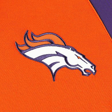 Men's G-III Sports by Carl Banks Orange Denver Broncos 3x Champions Defender Raglan Full-Zip Hoodie Varsity Jacket