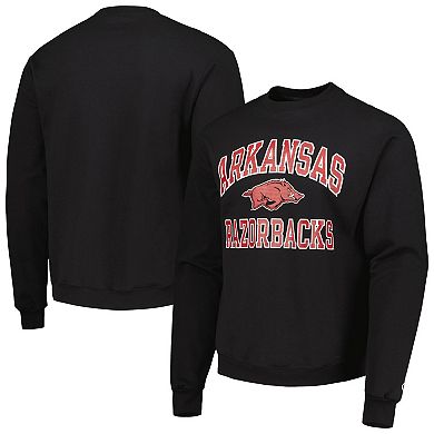 Men's Champion Black Arkansas Razorbacks High Motor Pullover Sweatshirt