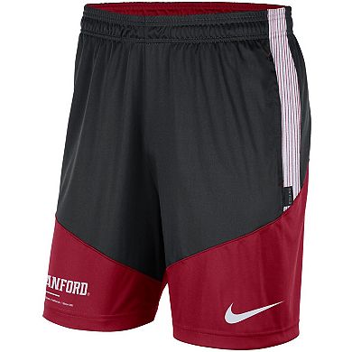 Men's Nike Black/Cardinal Stanford Cardinal Team Performance Knit Shorts