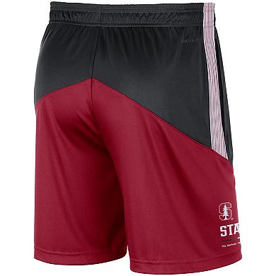 Men's Nike Black/Cardinal Stanford Cardinal Team Performance Knit Shorts