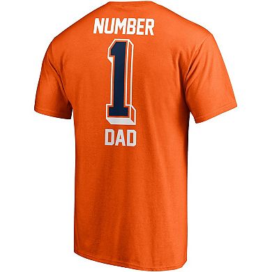 Men's Fanatics Branded Orange Denver Broncos Team #1 Dad T-Shirt