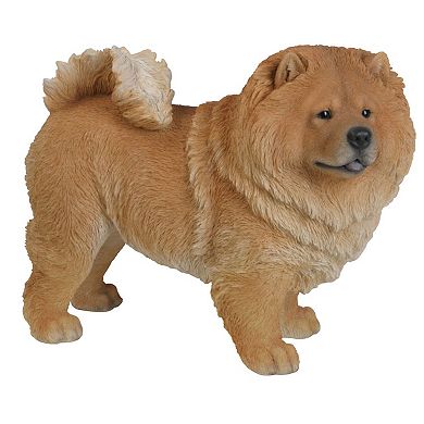 22" Tan Brown and Cream White Dog Outdoor Garden Statue