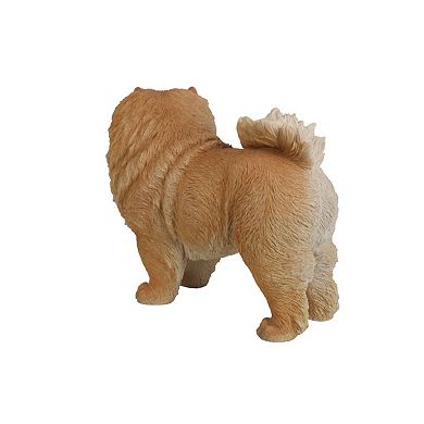 22" Tan Brown and Cream White Dog Outdoor Garden Statue