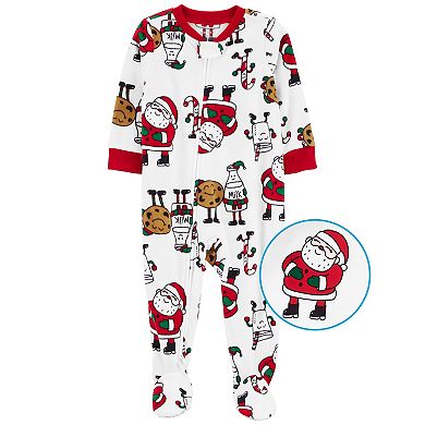 Baby Carter's Santa Cookies One-Piece Footed Pajamas