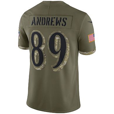 Men's Nike Mark Andrews Olive Baltimore Ravens 2022 Salute To Service Limited Jersey