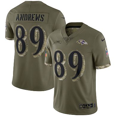 Men's Nike Mark Andrews Olive Baltimore Ravens 2022 Salute To Service Limited Jersey