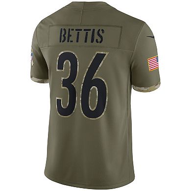 Men's Nike Jerome Bettis Olive Pittsburgh Steelers 2022 Salute To Service Retired Player Limited Jersey