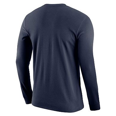 Men's Nike Navy West Virginia Mountaineers Basketball Long Sleeve T-Shirt
