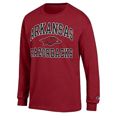 Men's Champion Cardinal Arkansas Razorbacks High Motor Long Sleeve T-Shirt