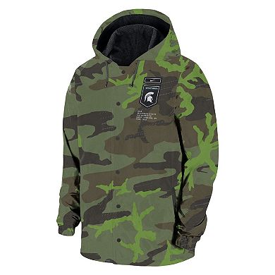 Men's Nike Camo Michigan State Spartans Hoodie Full-Snap Jacket
