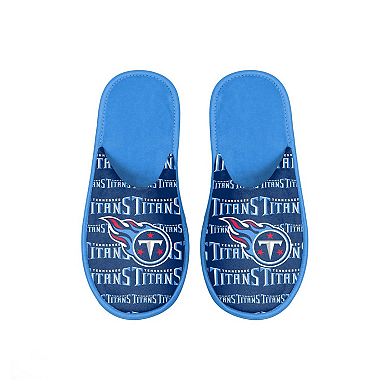 Youth FOCO Tennessee Titans Scuff Wordmark Slide Slippers